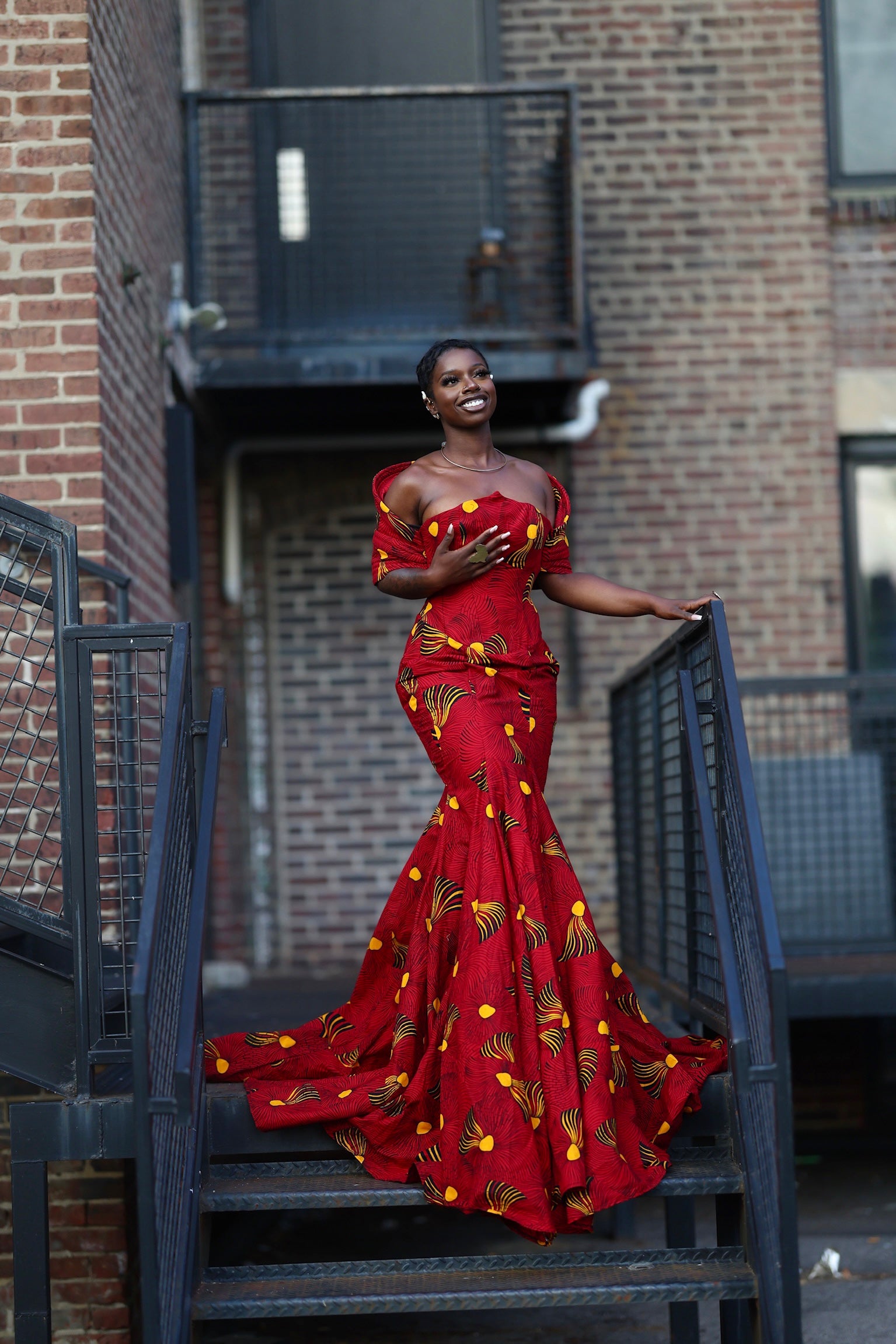 africa prom dress African Prom/Wedding Dress. – K.D.Kollections Store Turtle/High Neck Sleeve Type 🎄 One season, so category:ShirtsAndTops Size:XL (Fits size US 12-14/UK 16-18)(Bust 46 in)