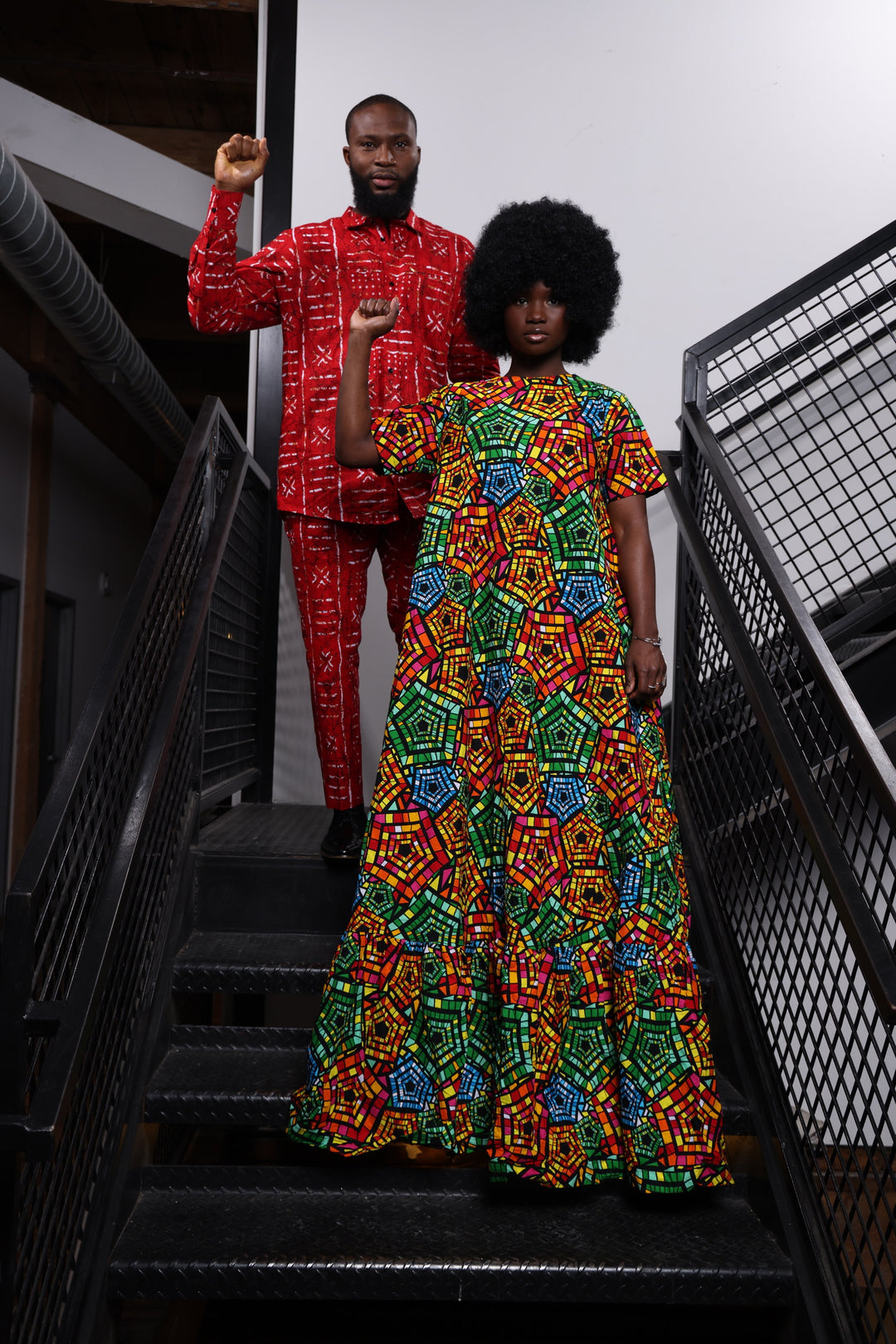 African print men’s suit, Ankara menswear, African print men two piece set.