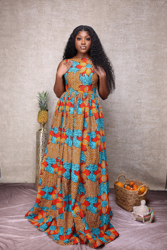 African print long maxi dresses.🔥