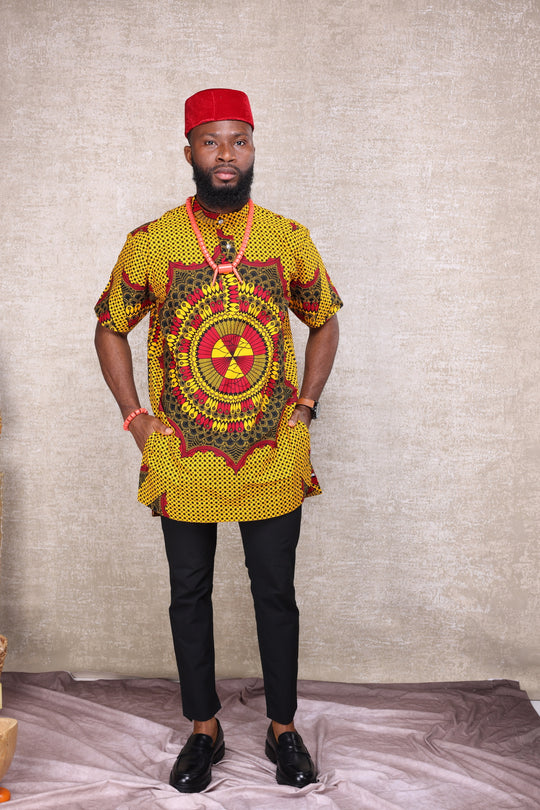African print men shirt.