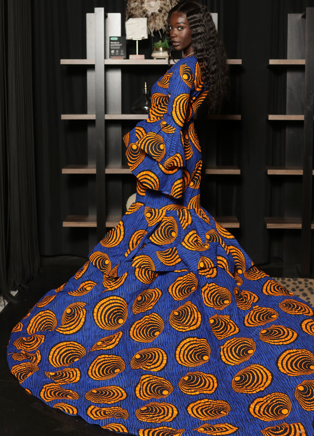 African print mermaid dress,African print prom/wedding dress.
