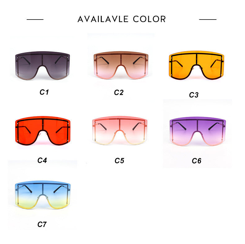 Oversized rimless sunglasses for women and men. - K.D.Kollections Store