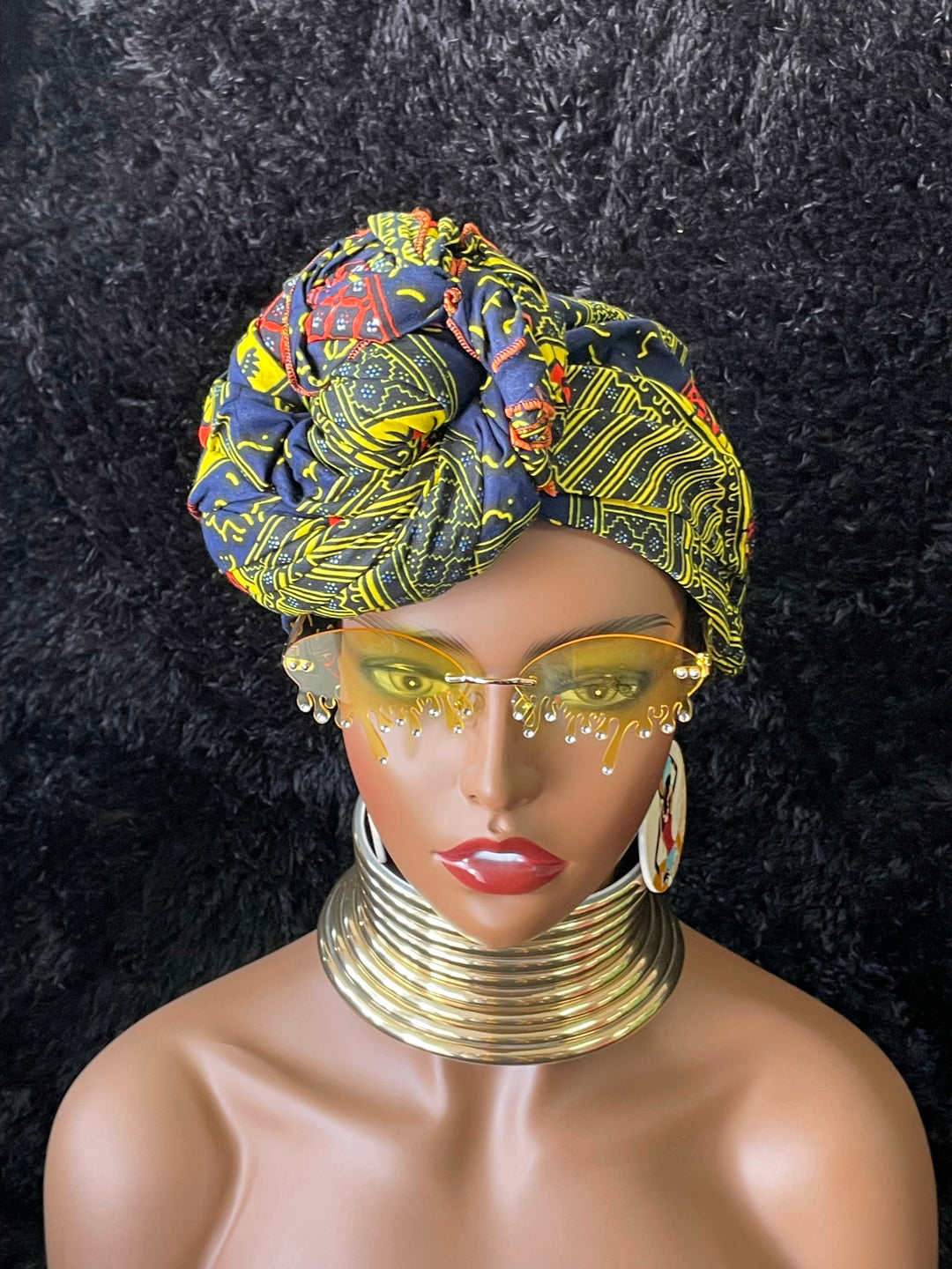 African print pre-tied headwrap/turban