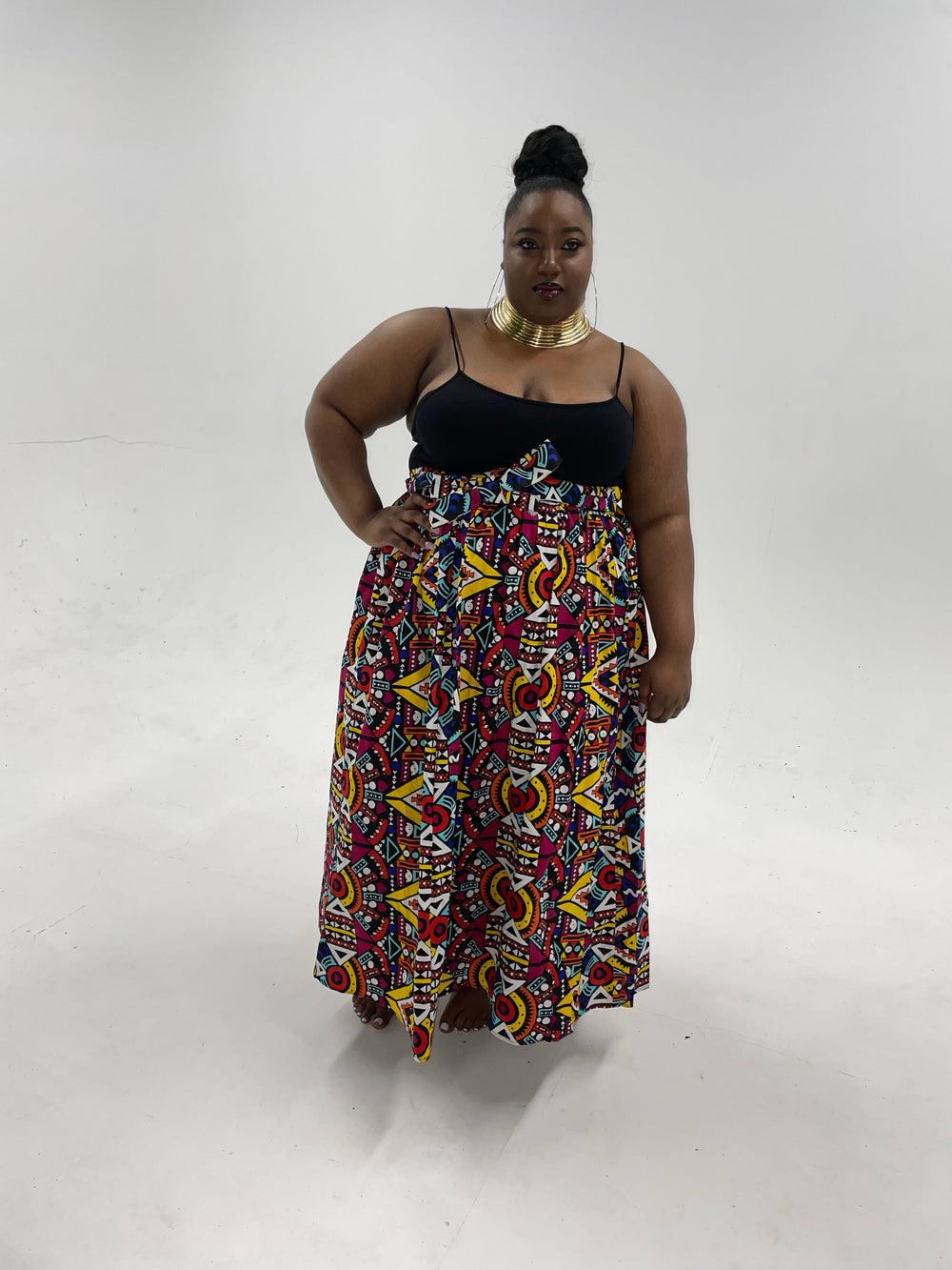 African print long maxi skirt 💥