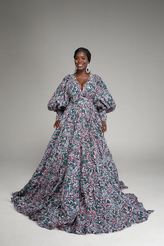 African print ball gown, African print dress.❤️‍🔥