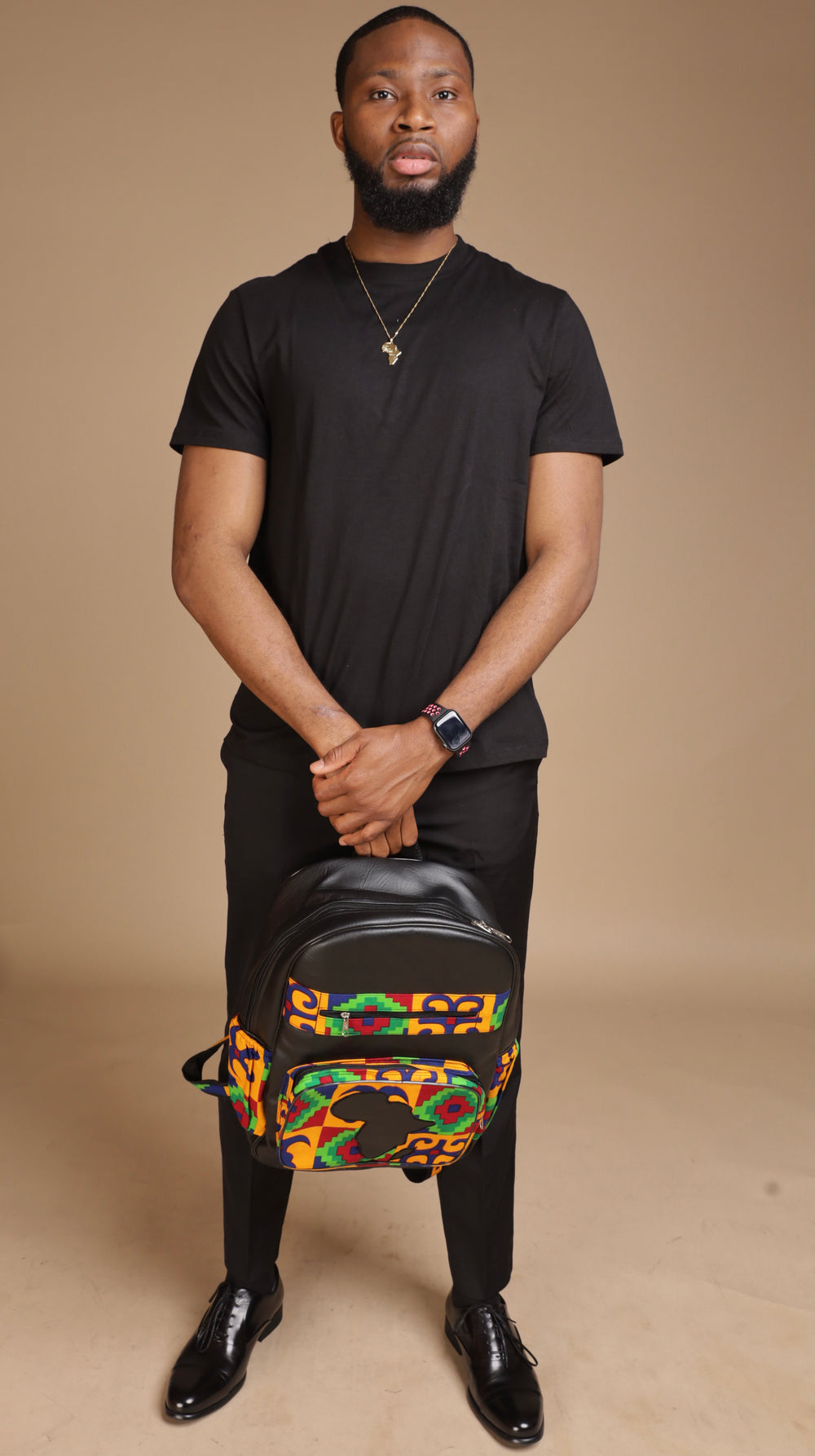 Large African print backpack backpack🔥