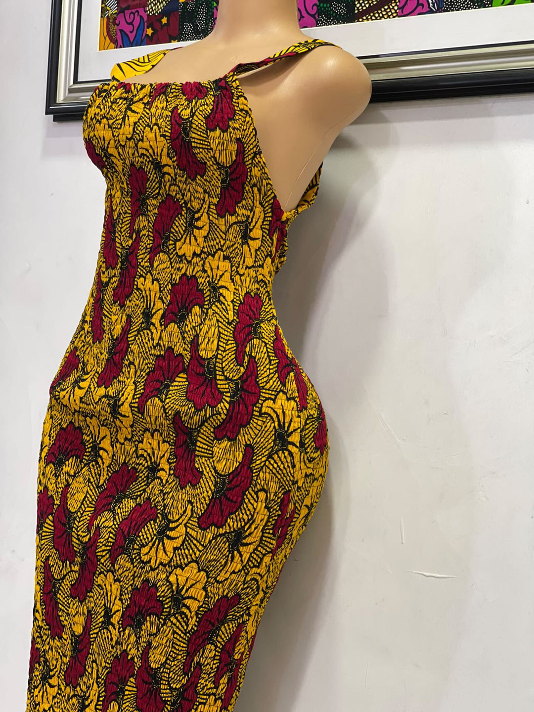 African print stretchy bodycon dress.💥