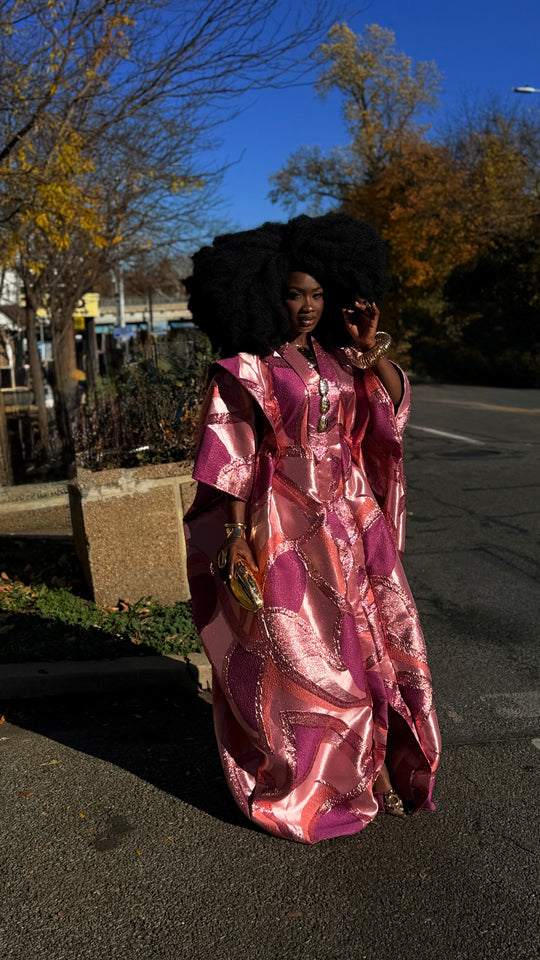 Luxe Premium Brocade Rich Auntie Bubu Gown