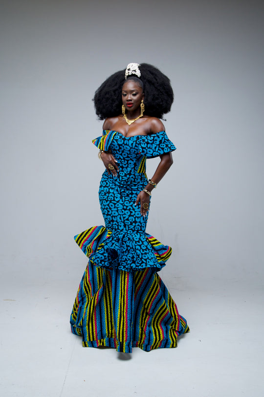 Corset African Print Prom/Wedding Mermaid Dress.