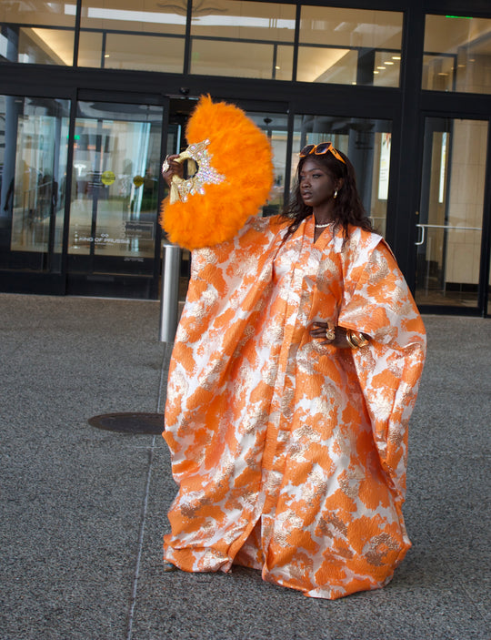 Luxe rich auntie bubu/kaftan gown