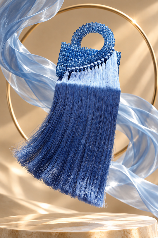 Handcrafted Beaded Bag With Fringe