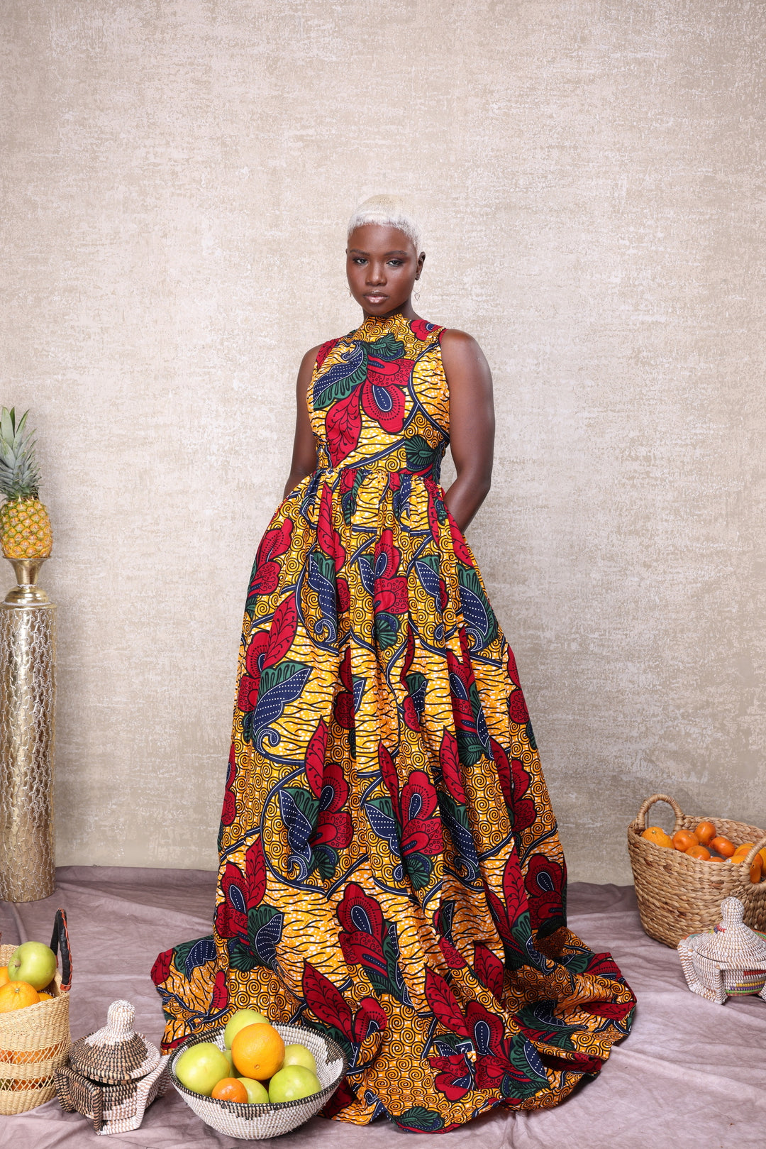 African print long maxi dress.💥