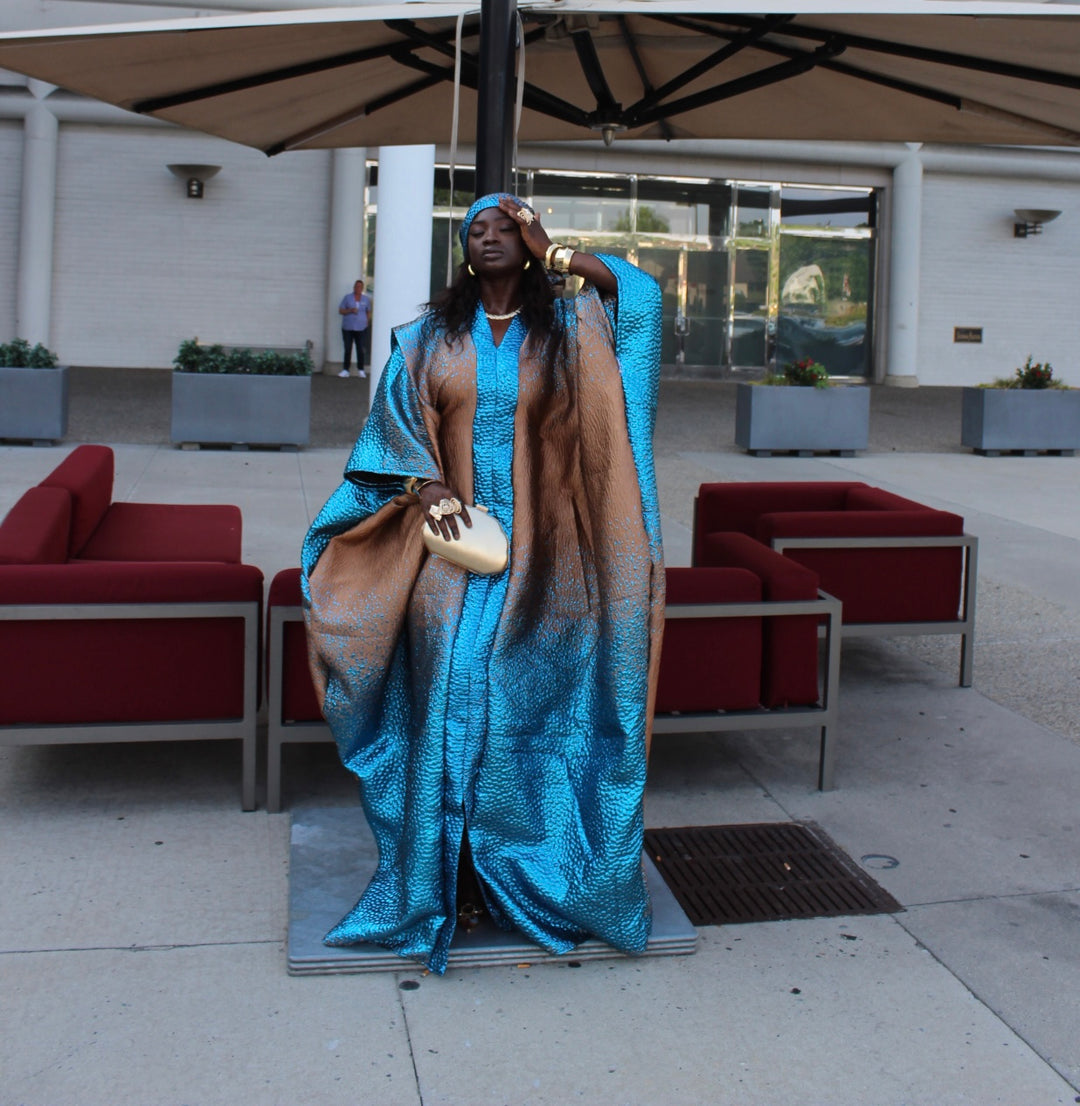 Luxe rich auntie bubu/kaftan gown