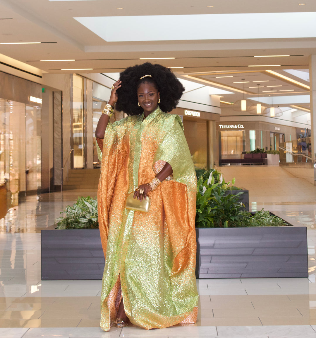 Luxe rich auntie bubu/kaftan gown