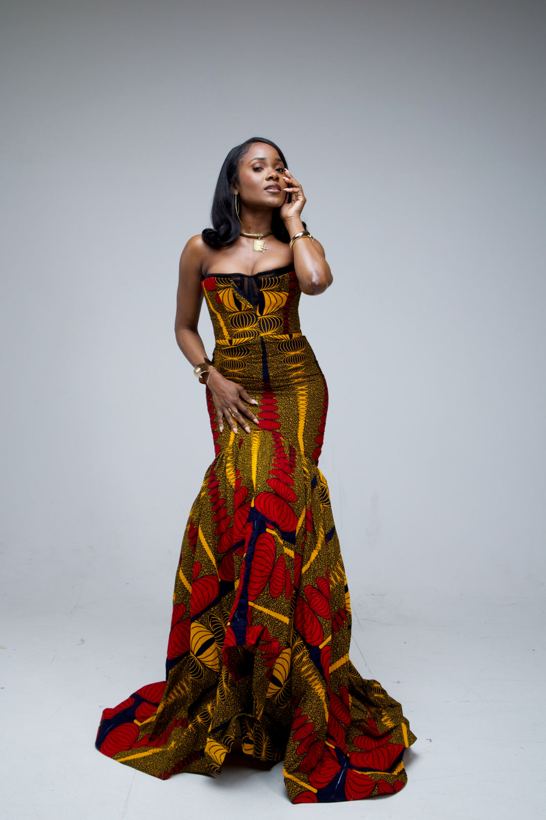 african print corset dress Seventh Wonder African Print Corset Back Dress Wax & Wonder