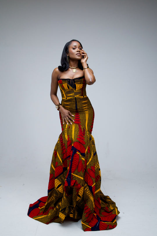 Corset African Print Prom/Wedding Mermaid Dress