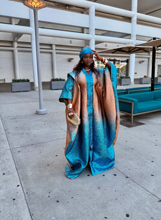 Luxe rich auntie bubu/kaftan gown
