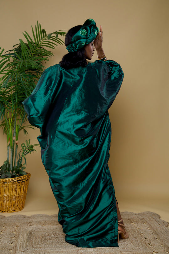 Luxe silky rich auntie bubu dress.