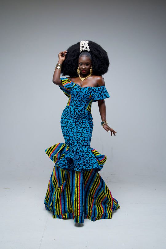 Corset African Print Prom/Wedding Mermaid Dress.