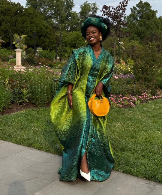 Luxe rich auntie bubu/kaftan gown
