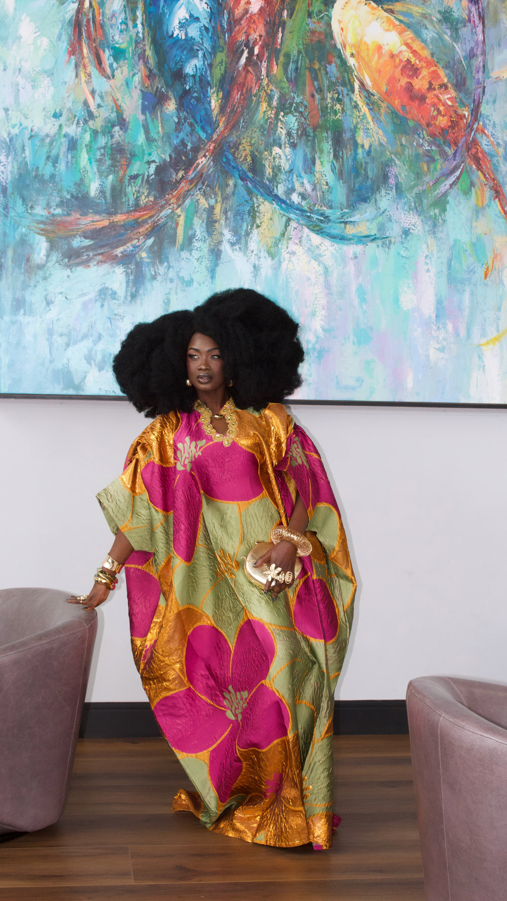 The Royal Petal Brocade Bubu Gown.