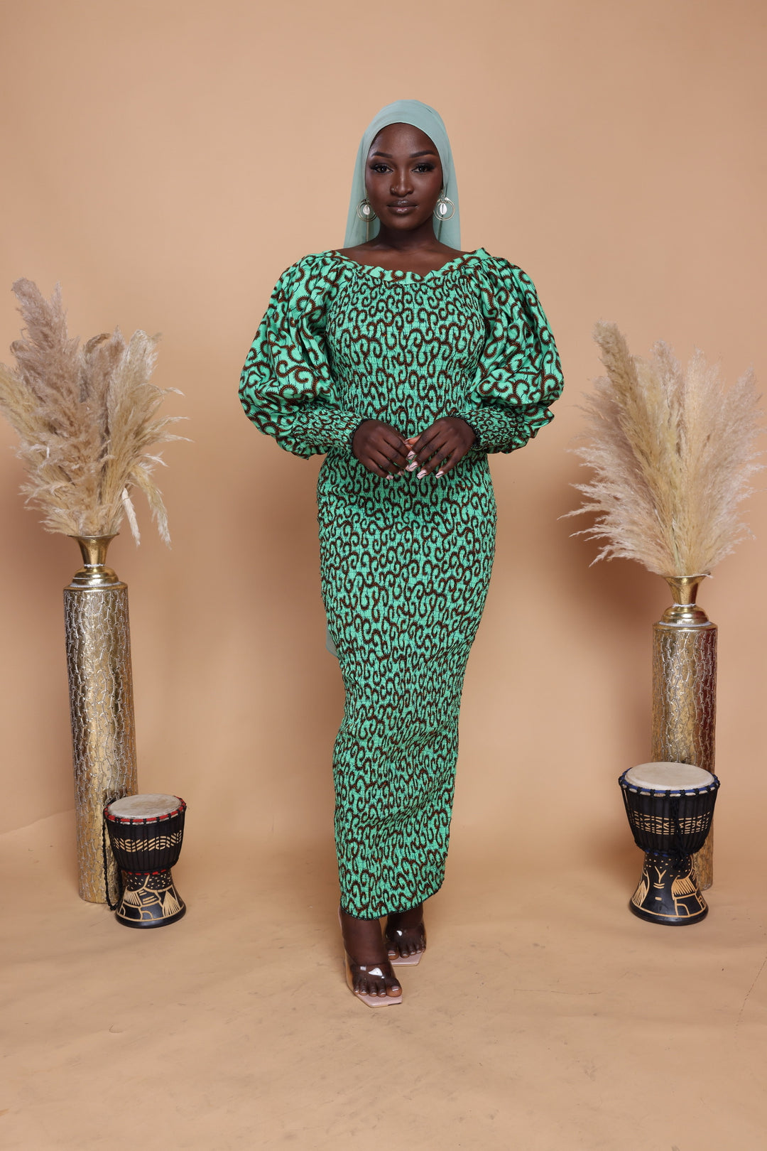 african bodycon dress Asymmetric Bodycon Dress with African Print Trims
