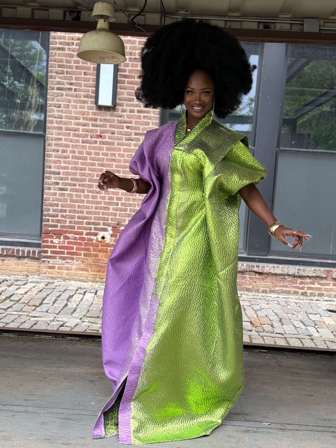 Luxe rice auntie bubu/kaftan gown