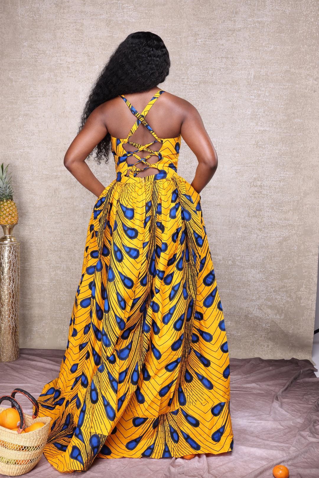 african dress with corset African Bridal Ankara Corset Dress