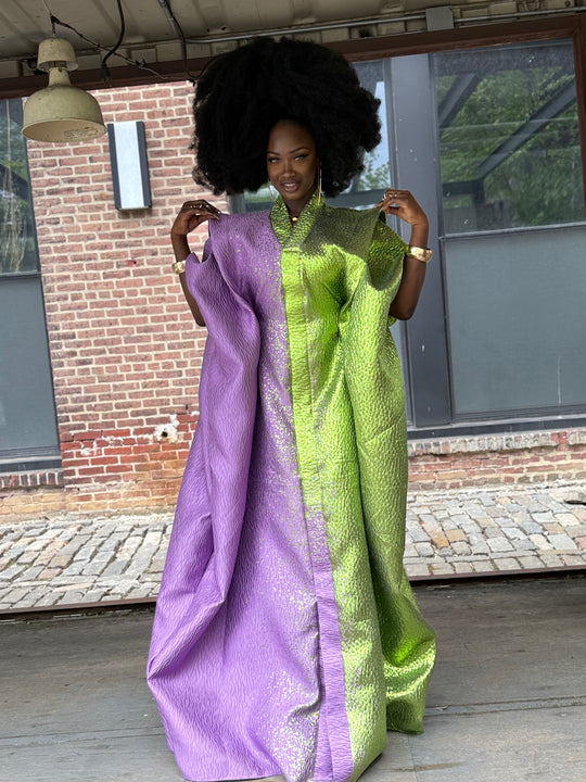 Luxe rice auntie bubu/kaftan gown