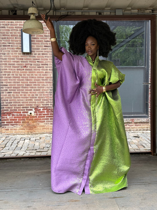 Luxe rice auntie bubu/kaftan gown