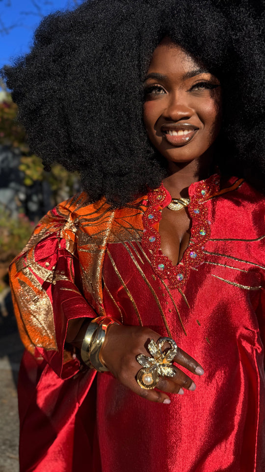 Luxe Premium Brocade Rich Auntie Bubu Gown.