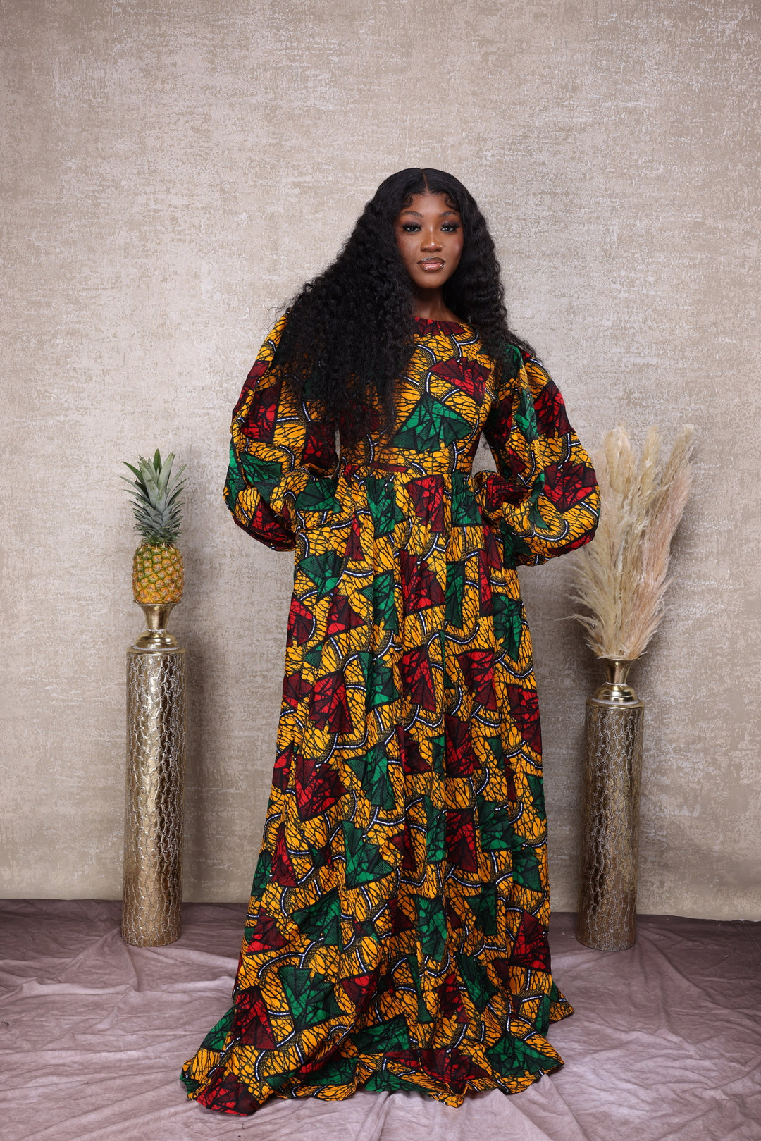 African print gown, African print long maxi dress.
