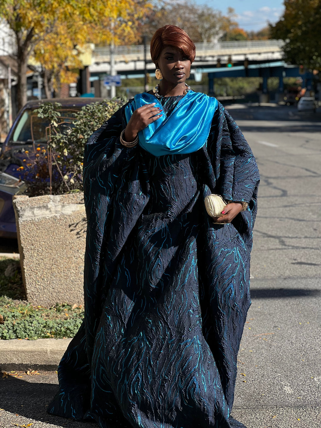 Luxe Premium Brocade Rich Aunty Bubu Gown.