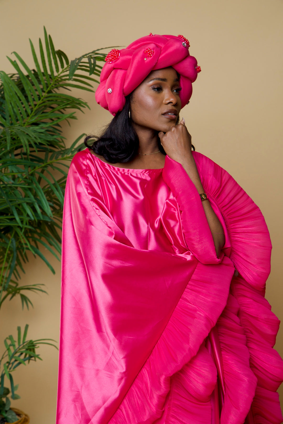 Gigantic braided headgear/headwrap.