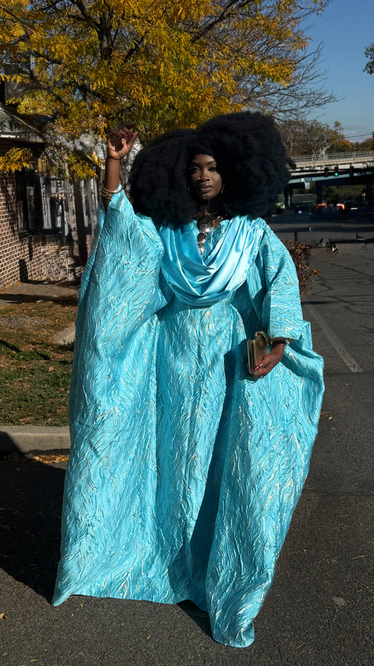 Luxe Premium Brocade Rich Aunty Bubu Gown.