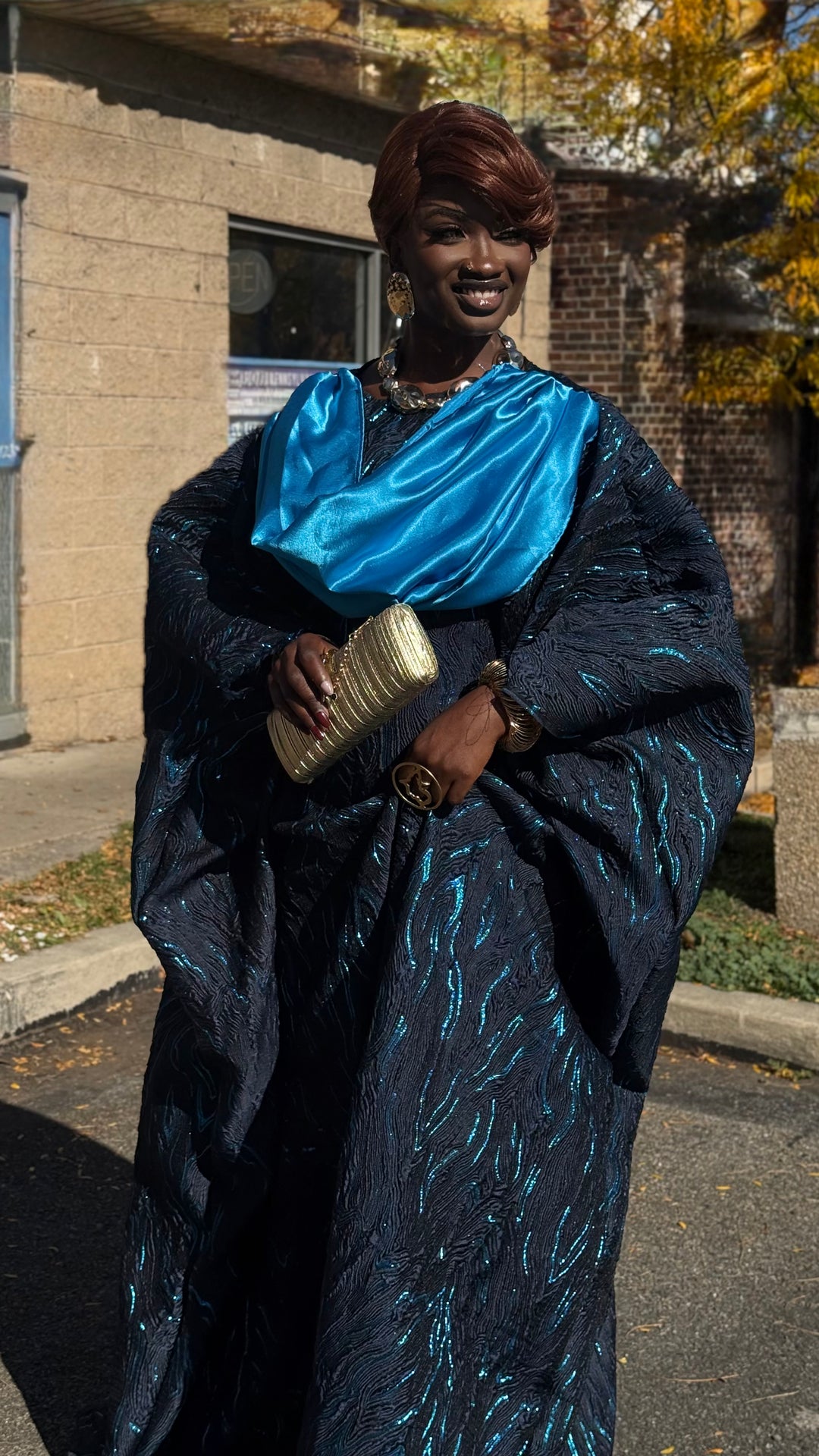 Luxe Premium Brocade Rich Aunty Bubu Gown.