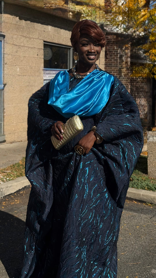 Luxe Premium Brocade Rich Aunty Bubu Gown.