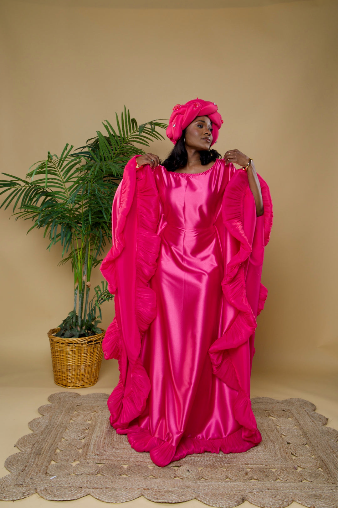 Luxe rich auntie bubu/kaftan gown