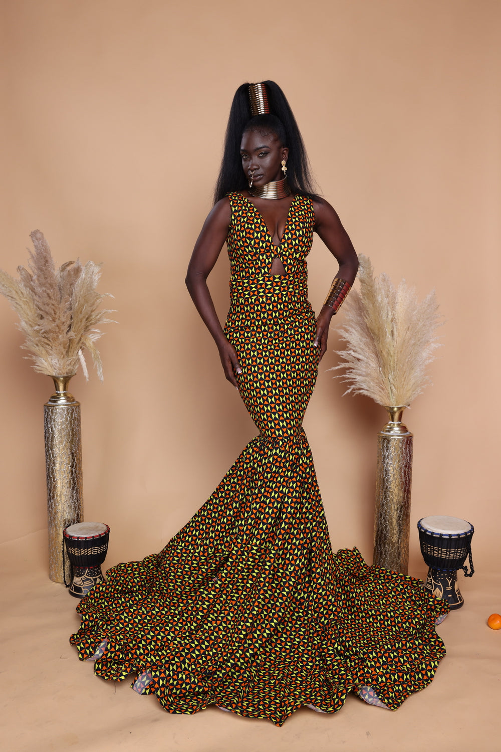 goddess african prom dress Goddess prom blue lace prom dress, 2023 prom dresses, African lace blue