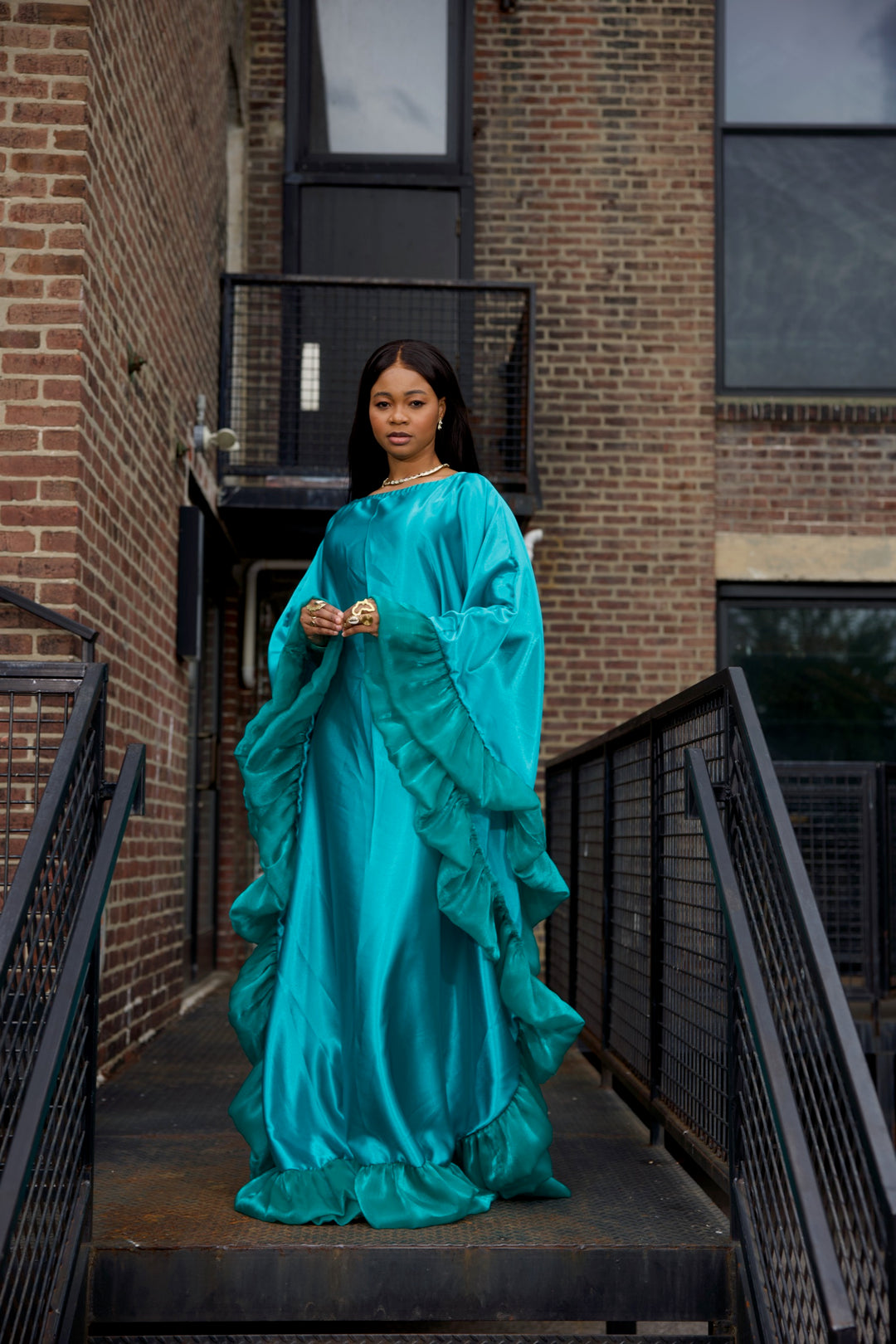 Luxe rich auntie bubu/kaftan gown