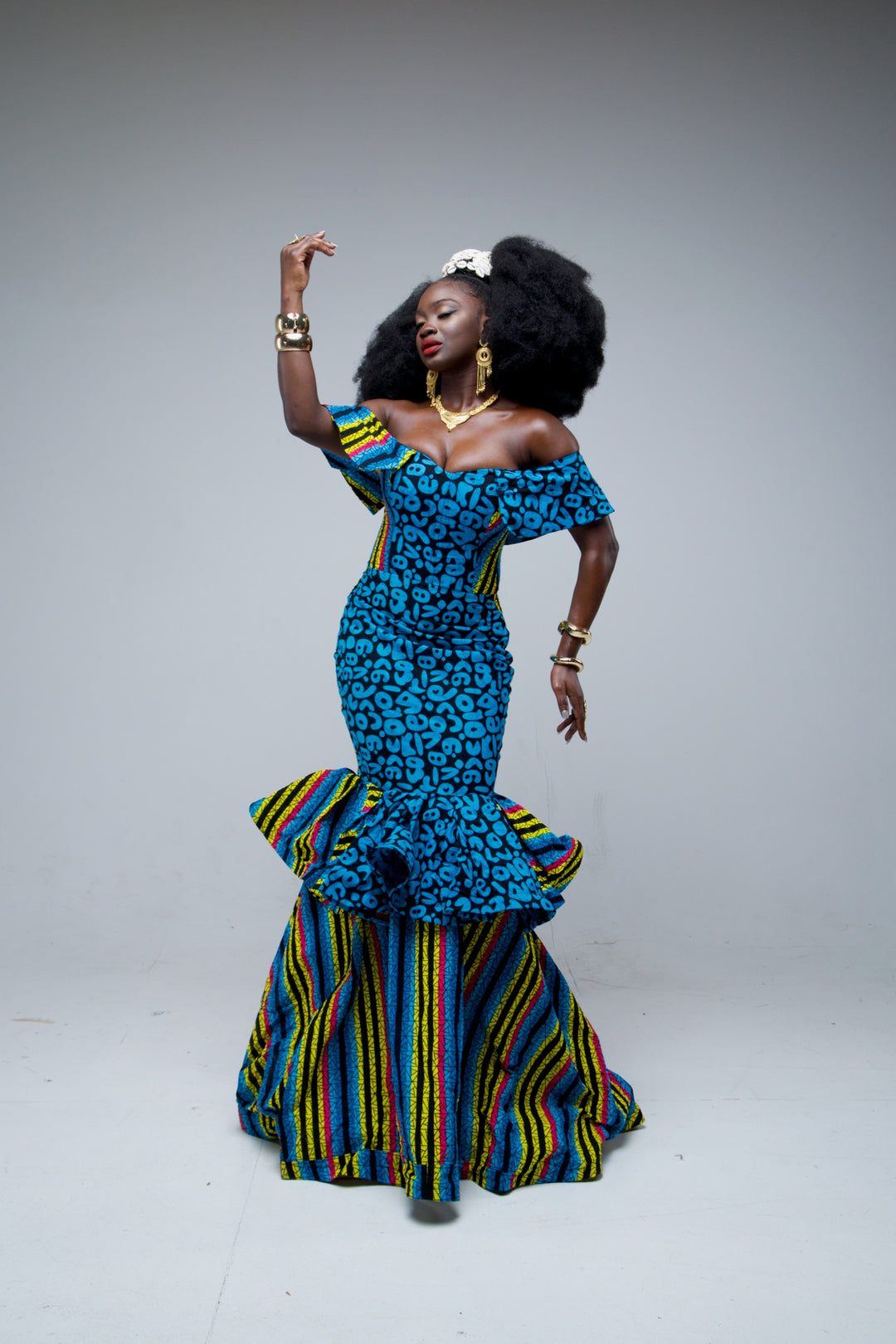 Corset African Print Prom/Wedding Mermaid Dress.