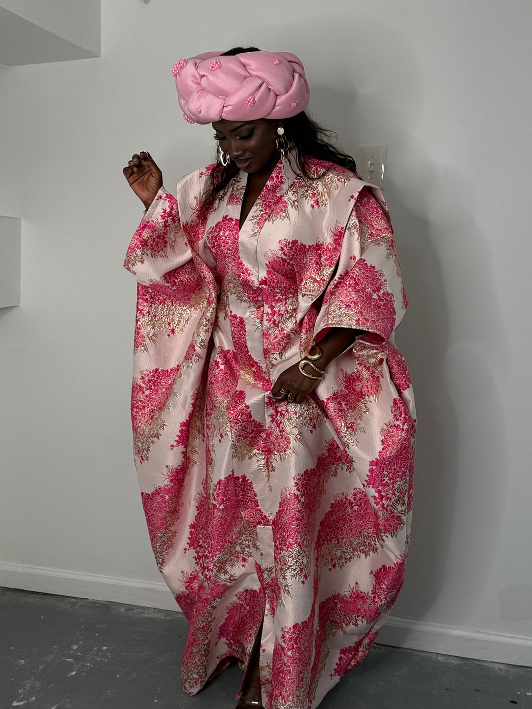 Luxe rich auntie bubu/kaftan gown