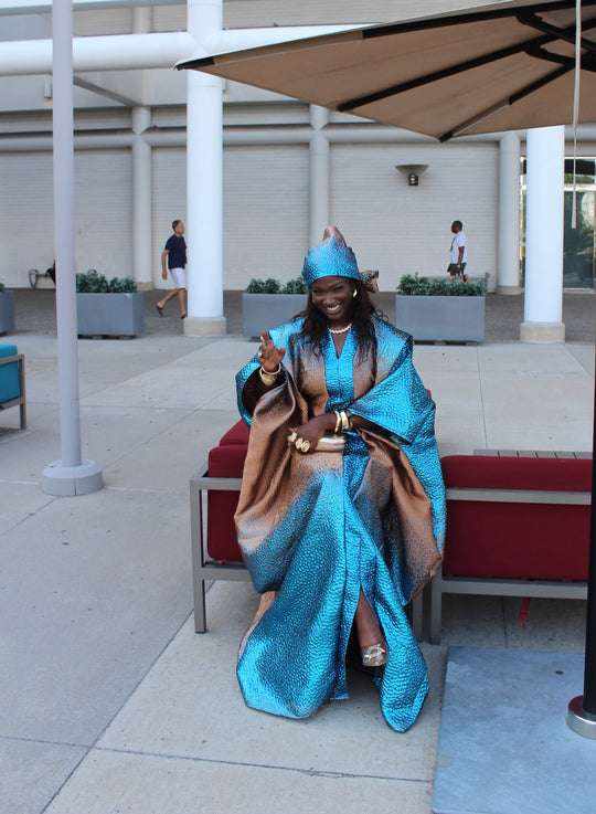 Luxe rich auntie bubu/kaftan gown