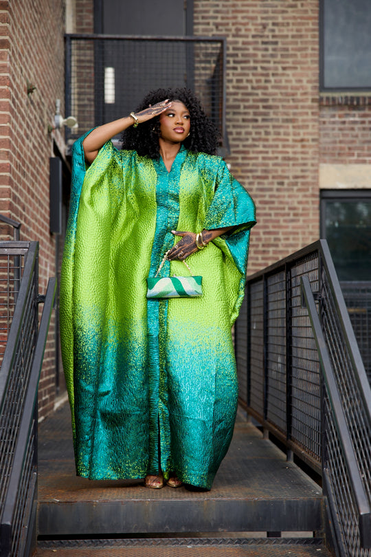 Luxe rich auntie bubu/kaftan gown