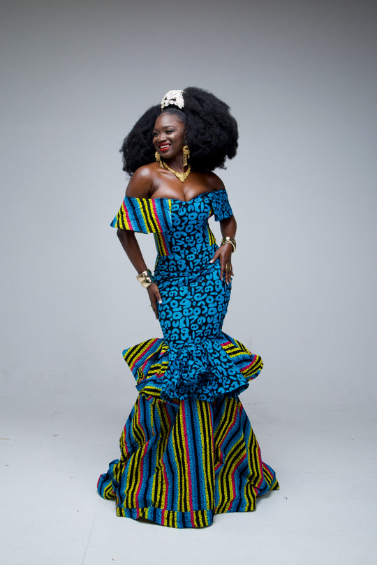 Corset African Print Prom/Wedding Mermaid Dress.