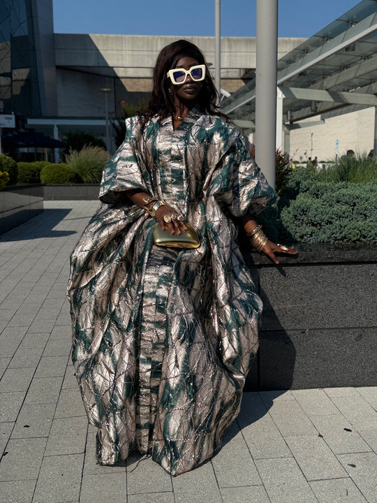 Luxe rich auntie bubu/kaftan gown