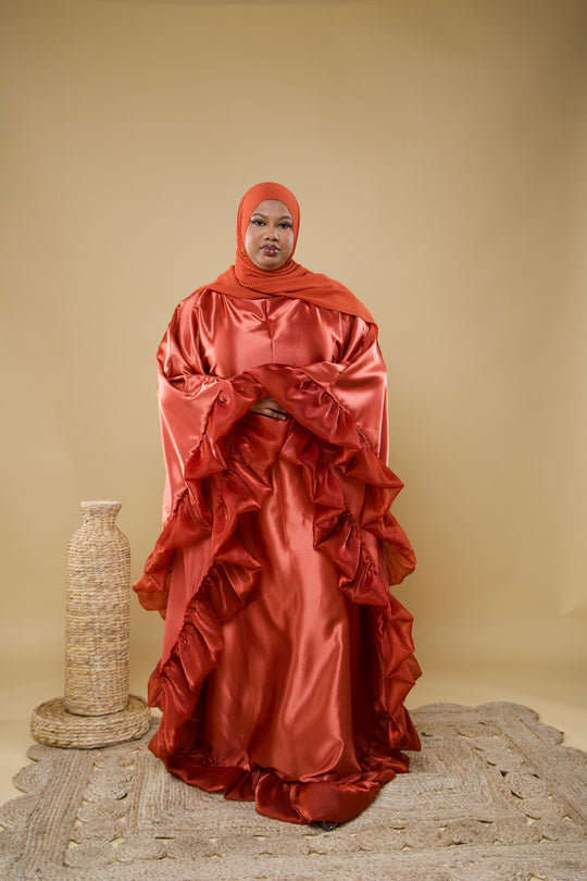 Luxe rich auntie bubu/kaftan gown.