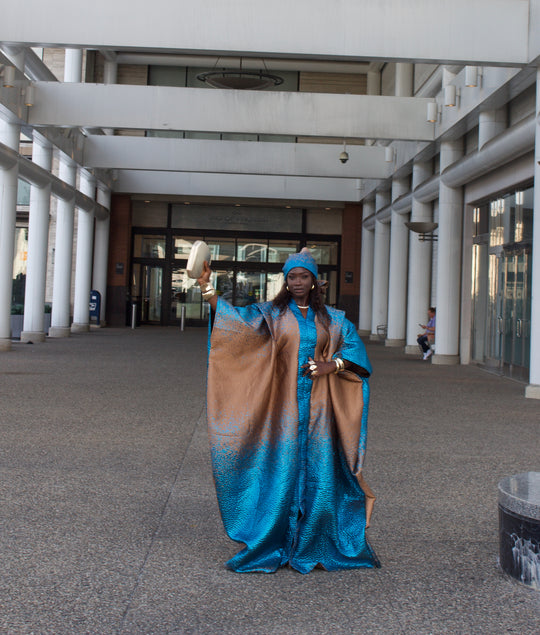 Luxe rich auntie bubu/kaftan gown