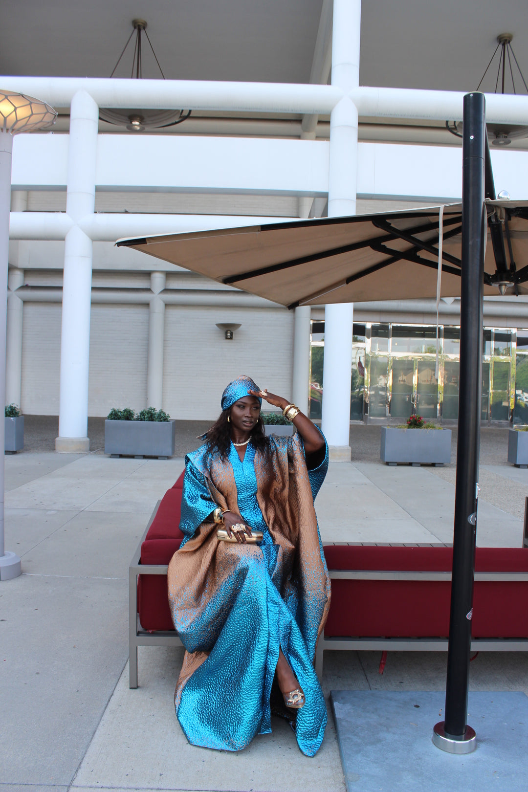 Luxe rich auntie bubu/kaftan gown