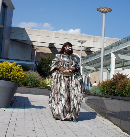 Luxe rich auntie bubu/kaftan gown